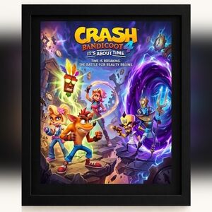 A.I. 80s, 90s & 2000s Nostalgia Game Art Print 8x10 in Glass Front Frame